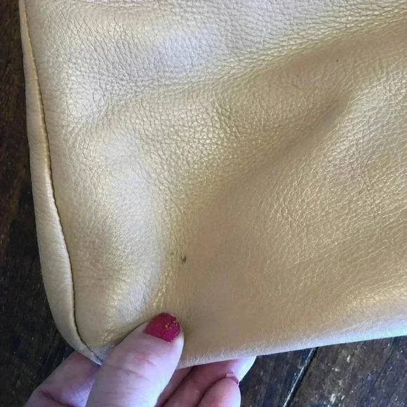 Elliot Lucca | Nude Leather Crossbody Bag w/Woven Pannel with Silver - Picture 7 of 11